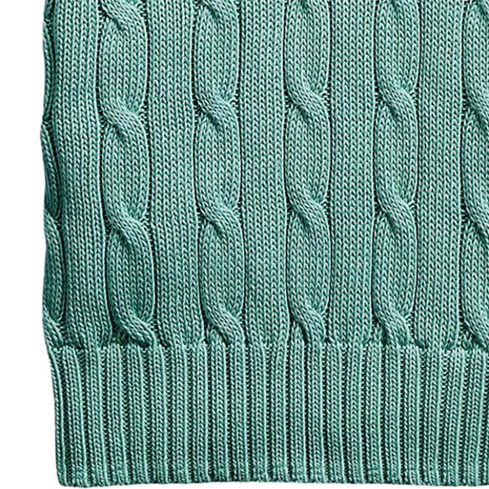 商品[国内直发] Ralph Lauren|纯色棉质圆领Logo刺绣短袖针织�衫 女款 水绿色,价格¥982,第8张图片详细描述