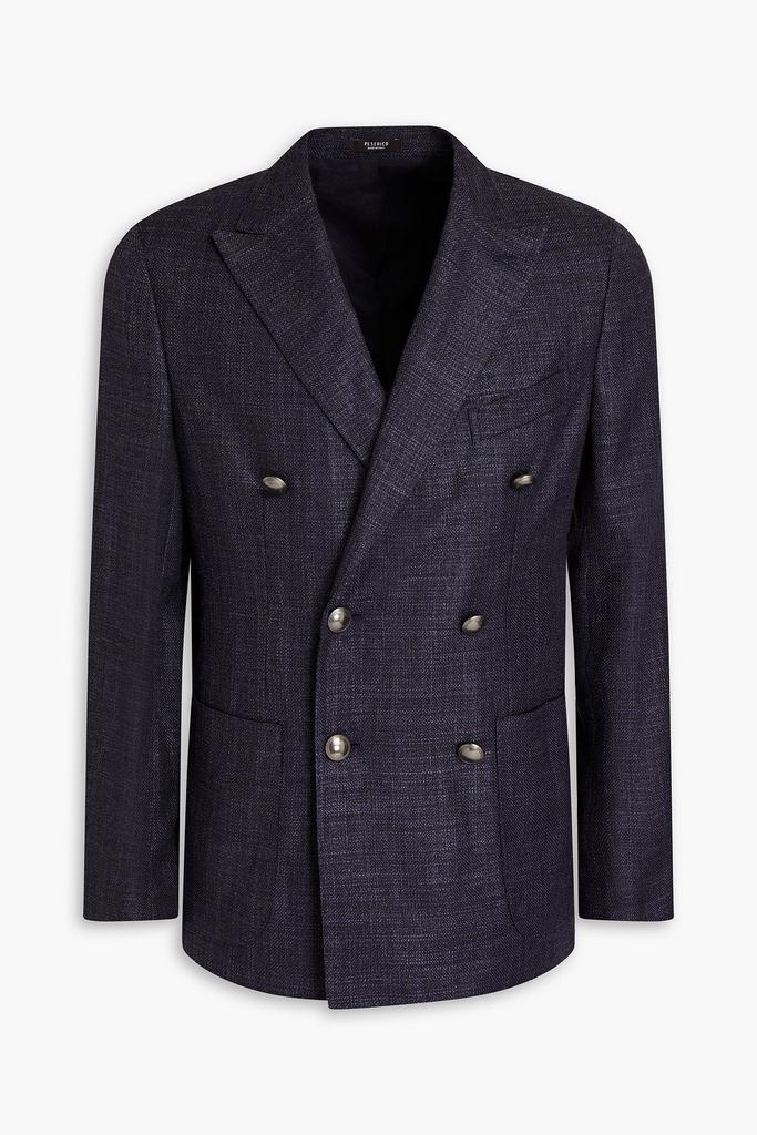 Double-breasted wool and silk-blend tweed blazer商品第1张图片规格展示