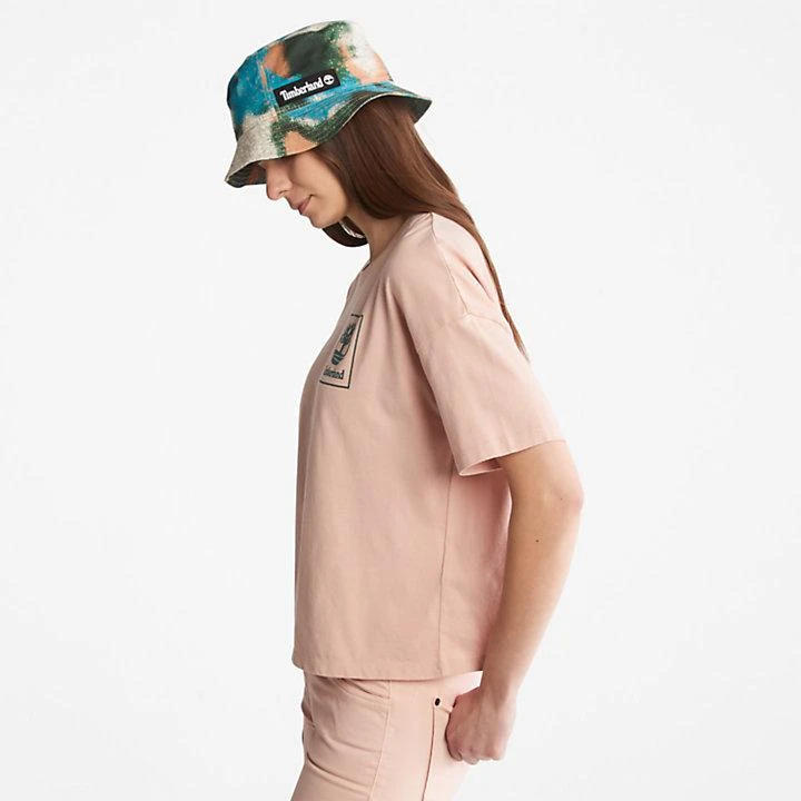 商品Timberland|Back Graphic Logo T-Shirt for Women in Pink,价格¥140,第4张图片详细描述