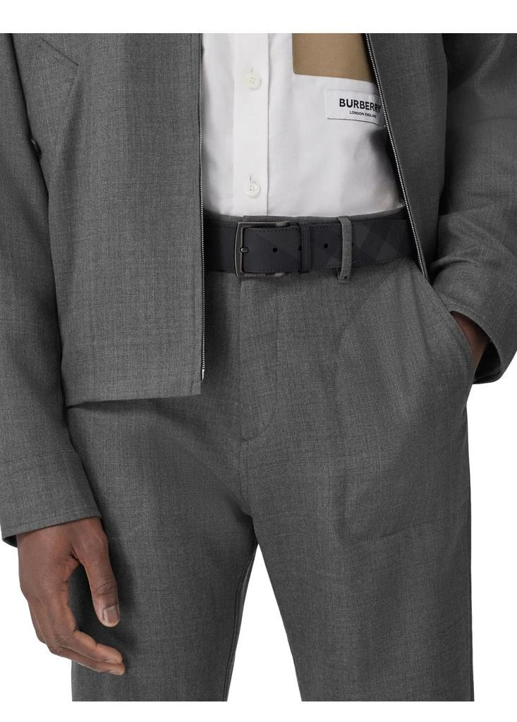 商品Burberry|Charcoal check and leather belt,价格¥3136,第4张图片详细描述