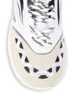 商品Valentino|Men's Textured Lace-Up Sneakers,价格¥3829,第4张图片详细描述