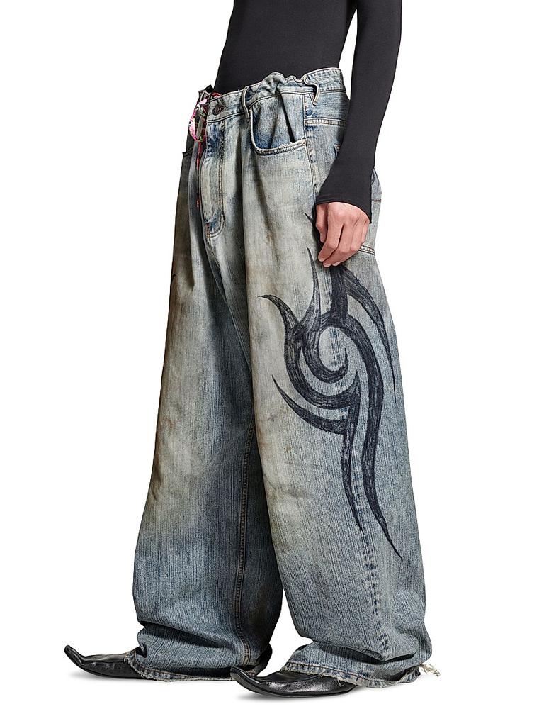 Shop Y2k Stretched Knee Baggy Pants on Sale at BeyondStyle – Get