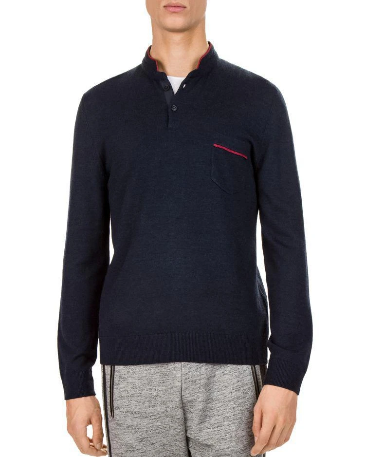 商品The Kooples|Merino Long Sleeve Slim Fit Polo,价格¥760,第1张图片