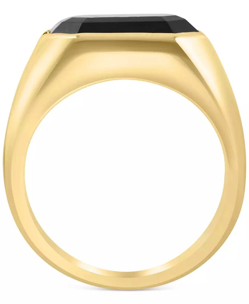 商品Effy|EFFY® Men's Onyx Ring in 14k Gold-Plated Sterling Silver,价格¥1696,第3张图片详细描述