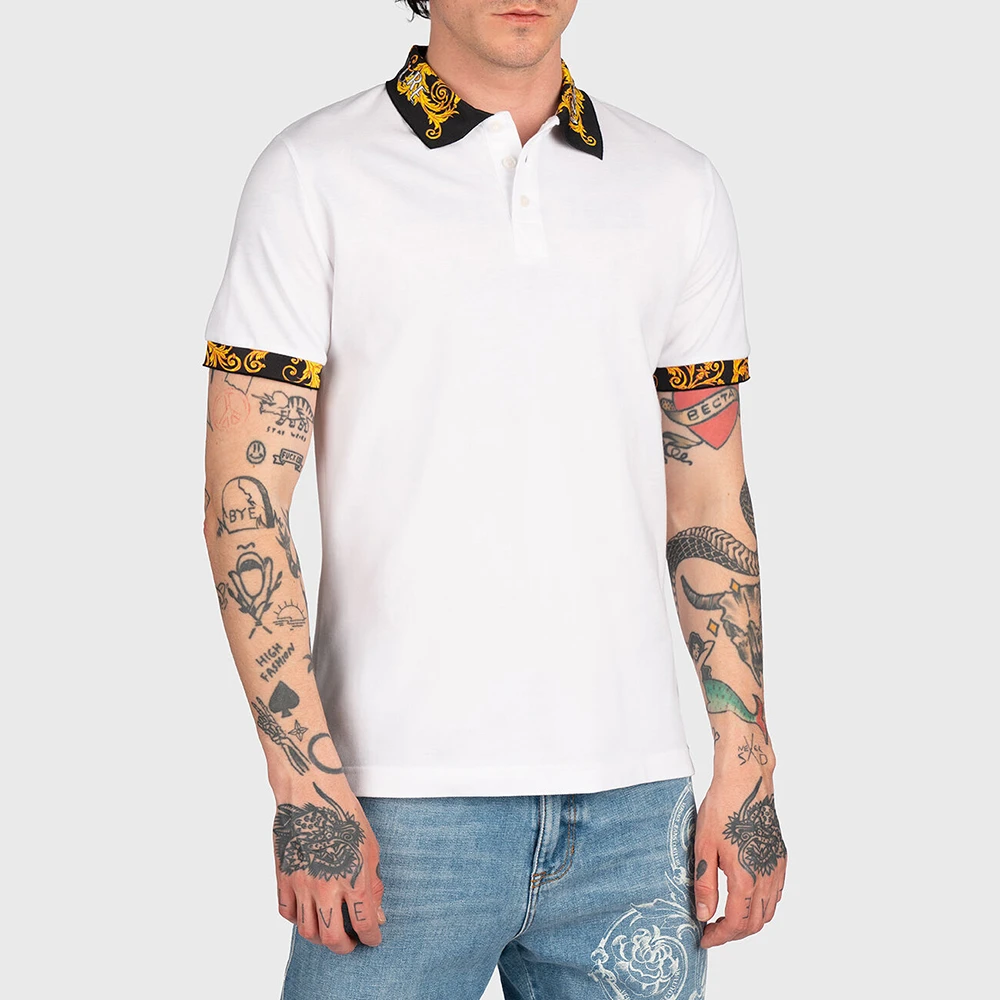 VERSACE 白色男士POLO衫 74GAGT18-CJ01T-003 商品