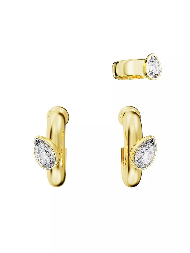 商品Swarovski|Dextera Goldtone & Crystal Hoop Earrings & Ear Cuff Set,价格¥1417,第1张图片
