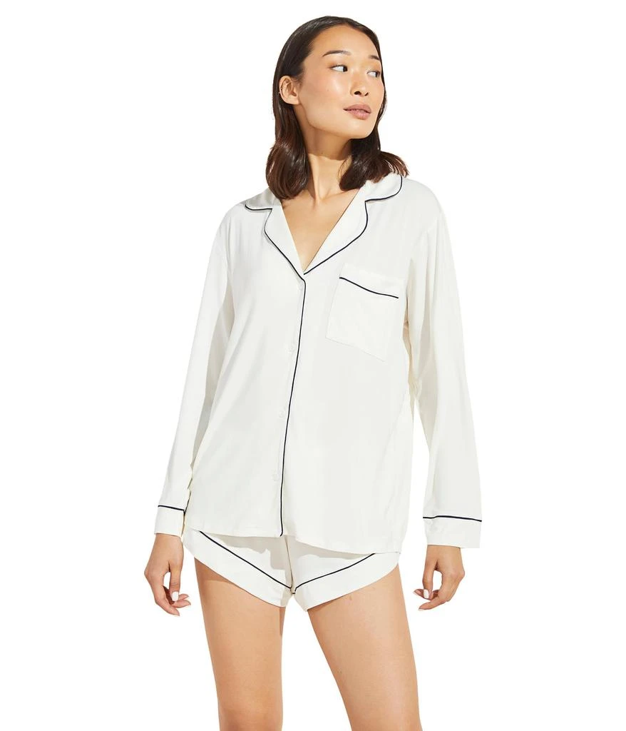 商品Eberjey|Gisele - Long Sleeve Short PJ Set,价格¥957,第1张图片