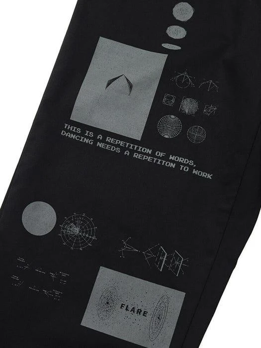 商品FLARE UP|Season Artwork Pants _Black,价格¥839,第2张图片详细描述