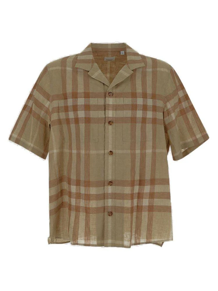 商品Burberry|Burberry Short-Sleeved Check Print Shirt,价格¥3873,第1张图片