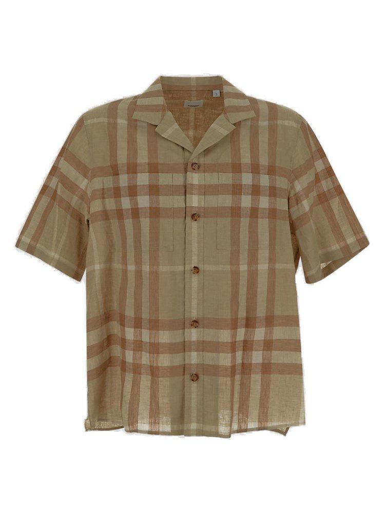 商品Burberry|Burberry Short-Sleeved Check Print Shirt,价格¥2840,第1张图片