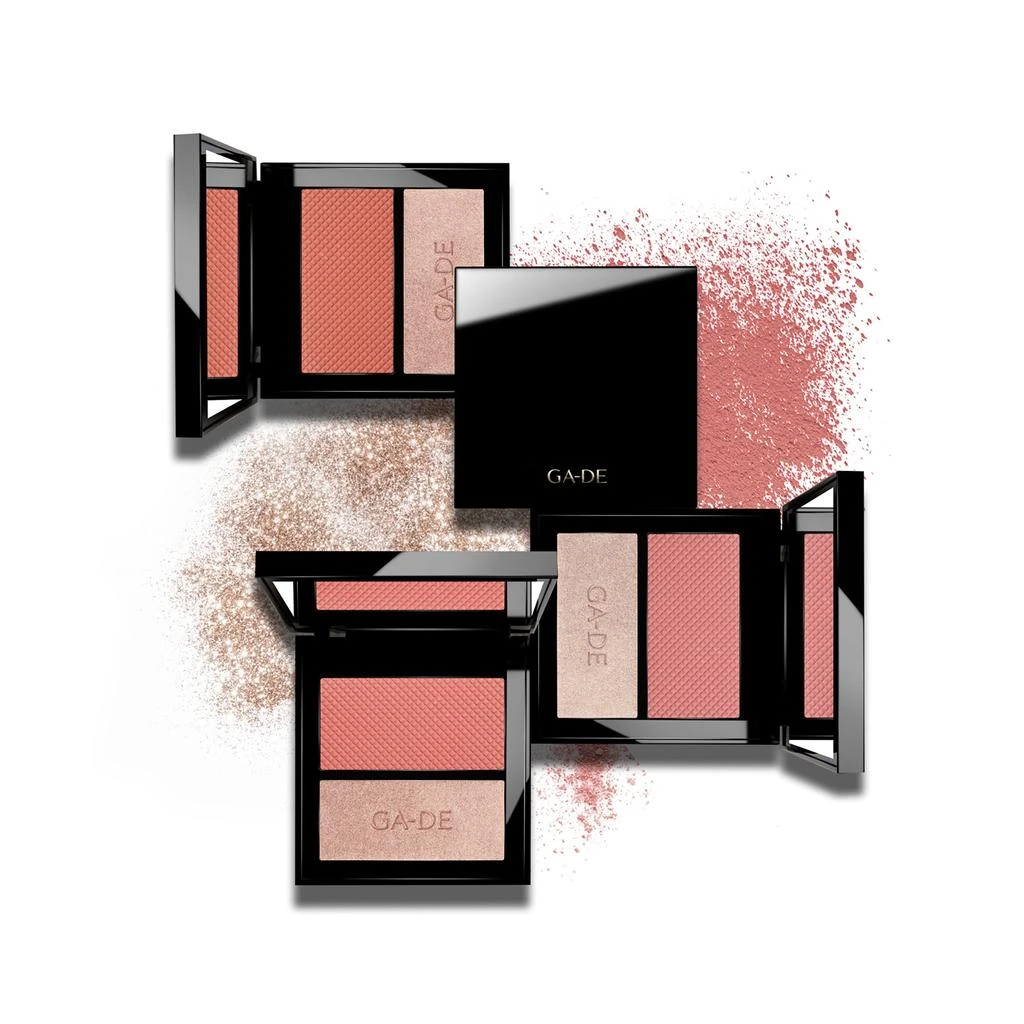 商品GA-DE|Velveteen Blush and Shimmer Duet - 48 Peach and Glow by  for Women - 0.26 oz Blush,价格¥242,第2张图片详细描述