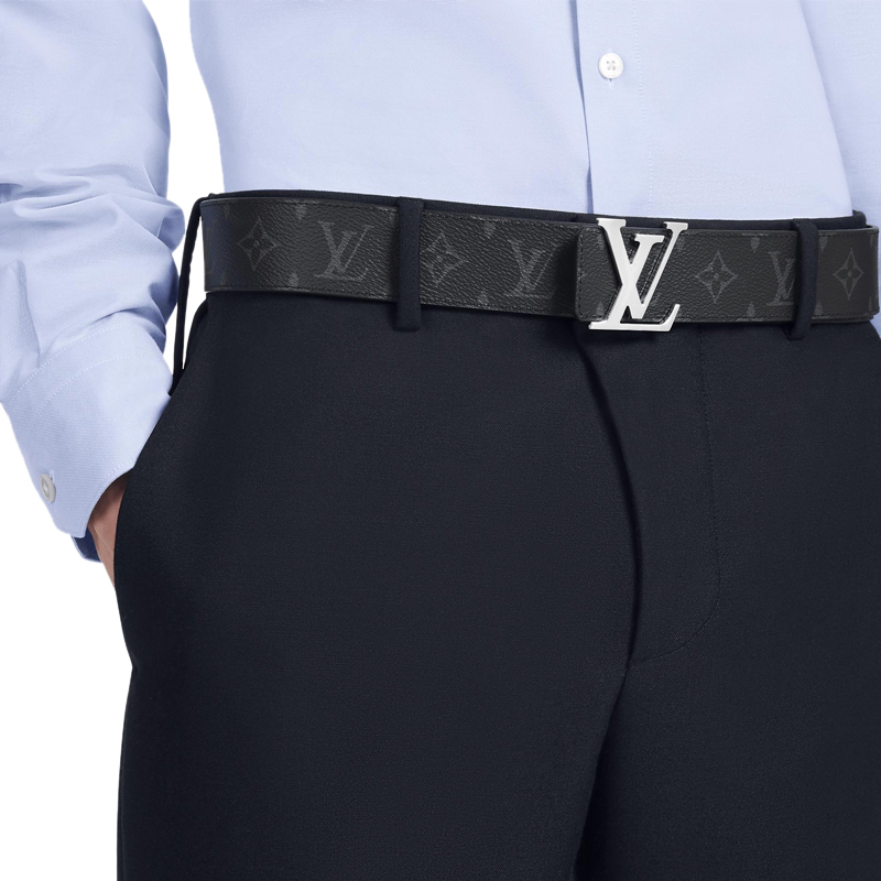 Louis Vuitton 路易 威登 男士黑色印花皮革腰带 M9043T商品第3张图片规格展示