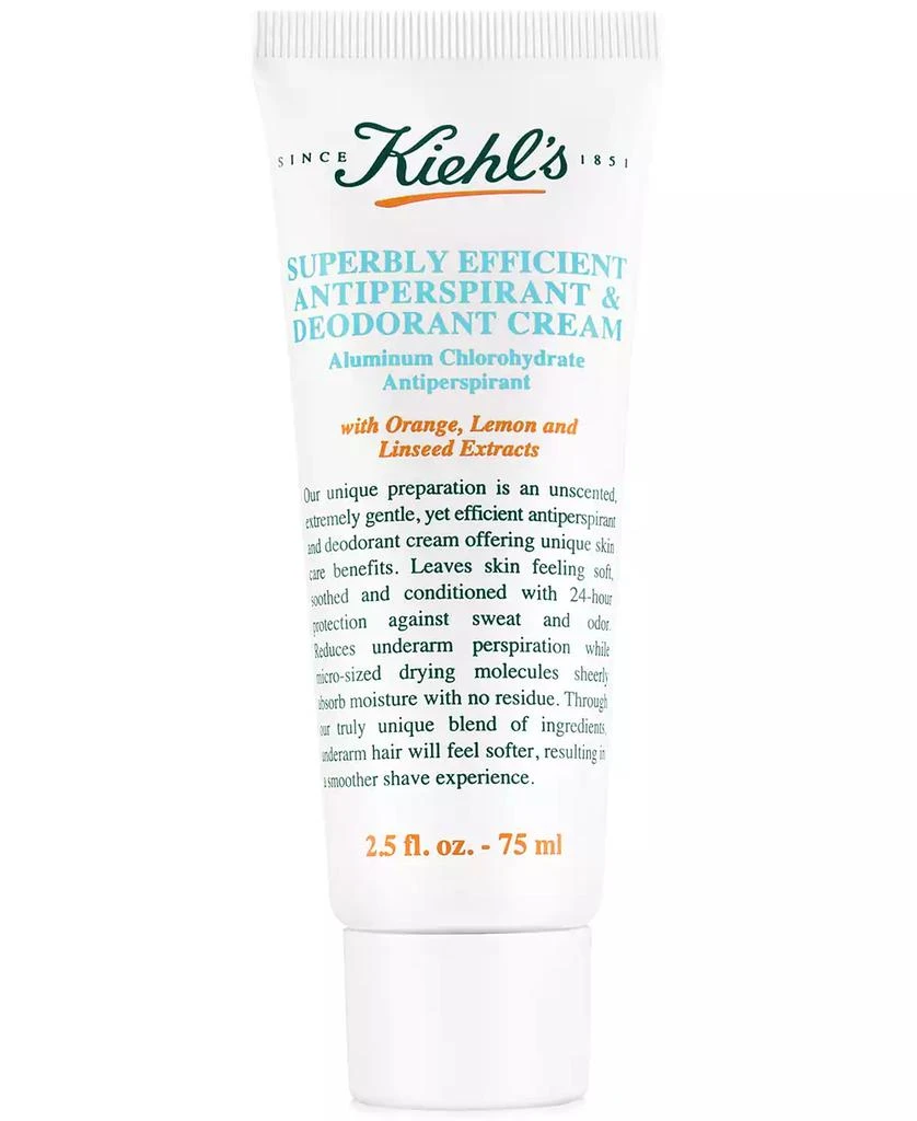 商品Kiehl's|Superbly Efficient Antiperspirant & Deodorant Cream, 2.5-oz.,价格¥210,第1张图片