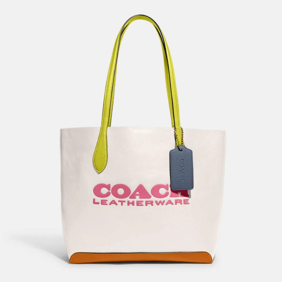 商品Coach|Coach Women's Colorblock Leather Kia Tote Bag - Chalk Multi,价格¥1267,第1张图片