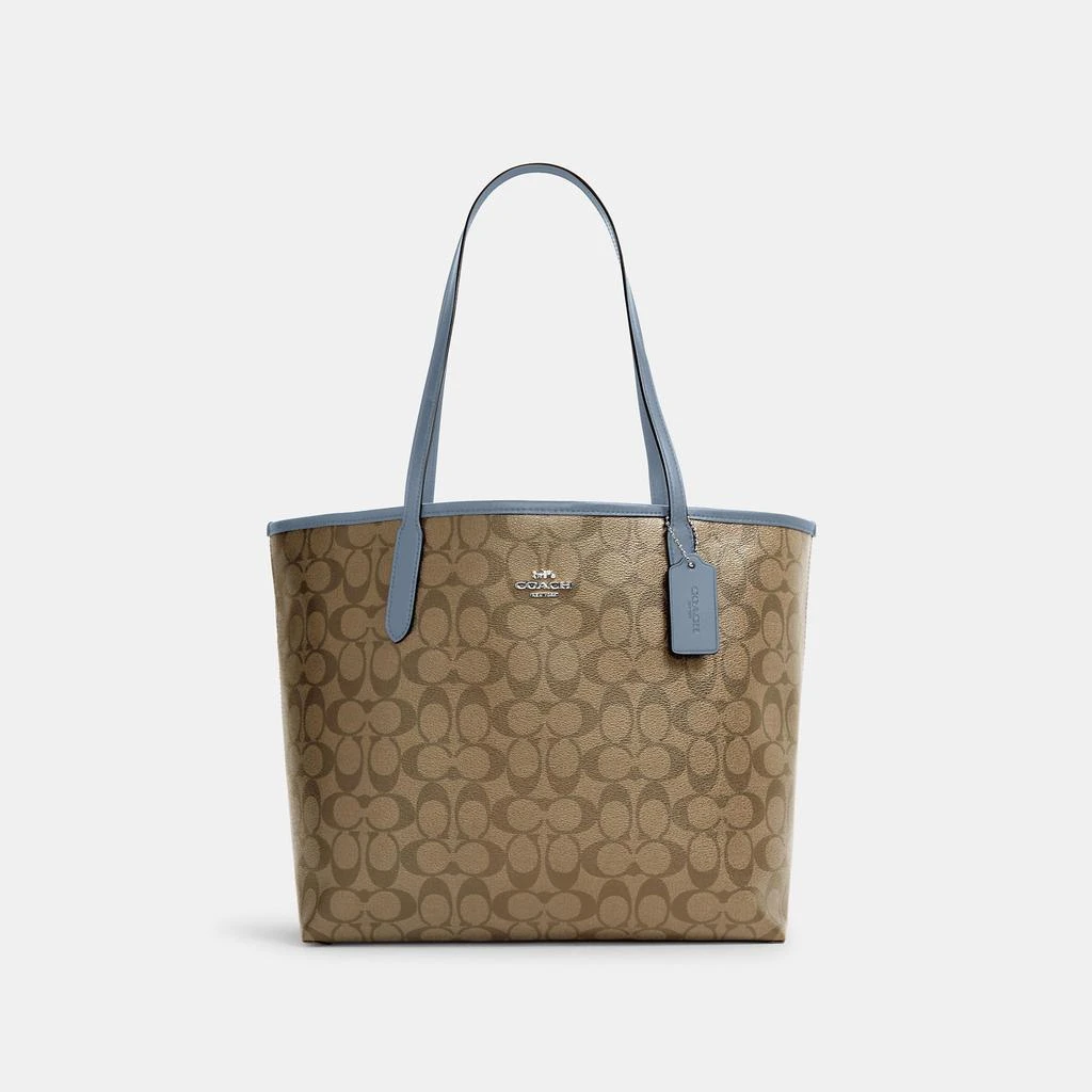 Coach Outlet Coach Outlet City Tote In Signature Canvas 7