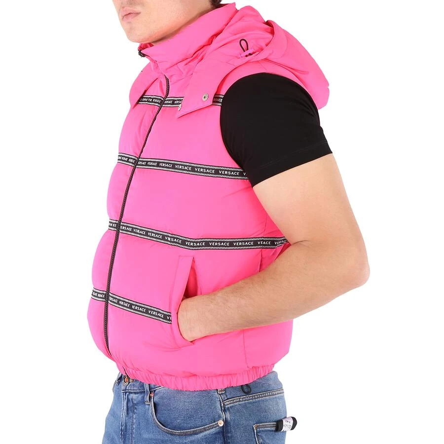 商品Versace|Men's Logo Tape Puffer Vest,价格¥2672,第3张图片详细描述
