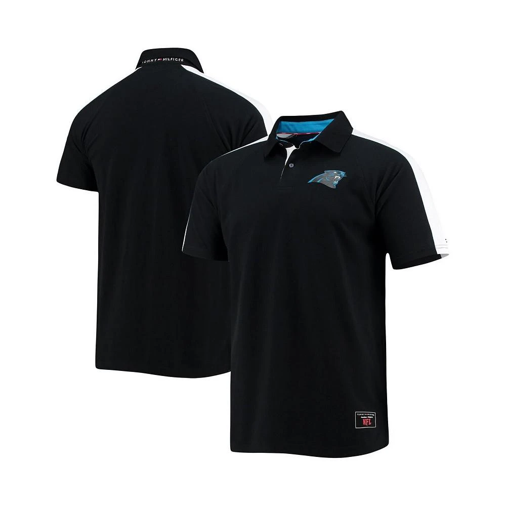 商品Tommy Hilfiger|Men's Black, White Carolina Panthers Holden Raglan Polo Shirt,价格¥390,第1张图片