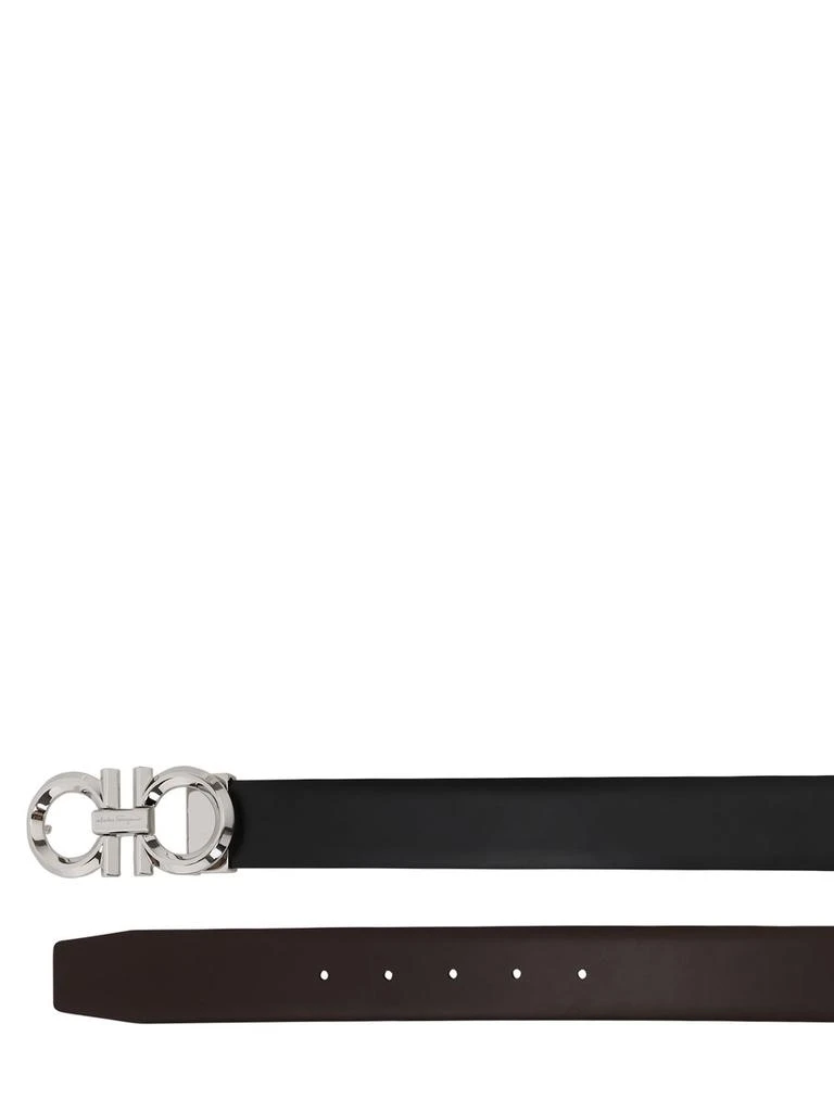 商品Salvatore Ferragamo|3.5cm Diamond Reversible Leather Belt,价格¥4217,第2张图片详细描述