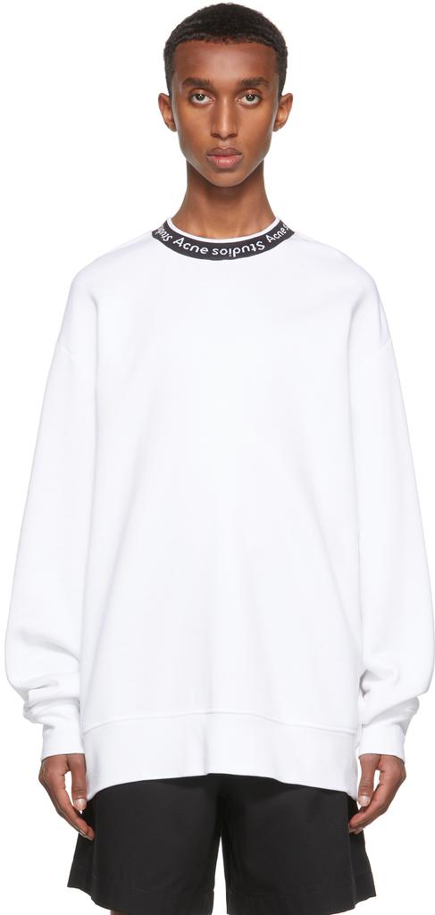 White Jacquard Logo Sweatshirt商品第1张图片规格展示