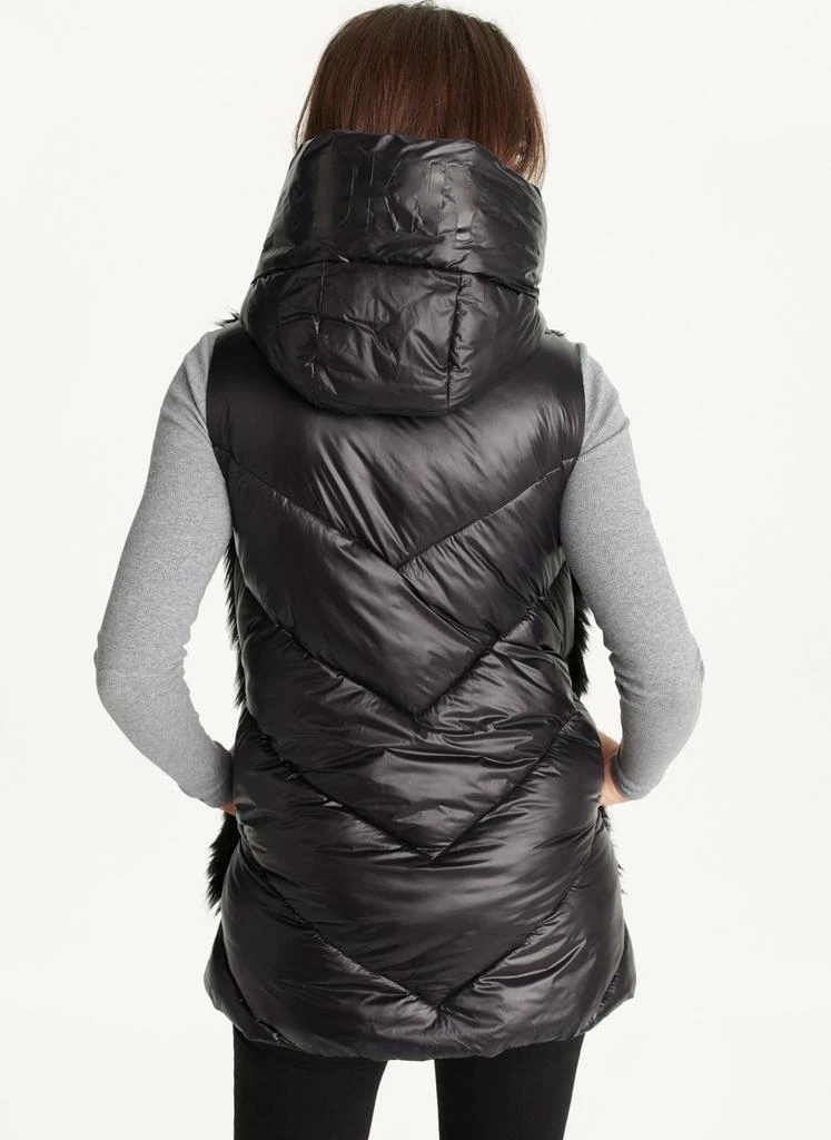 商品DKNY|Hooded Puffer Vest With Faux Fur Front,价格¥567,第3张图片详细描述