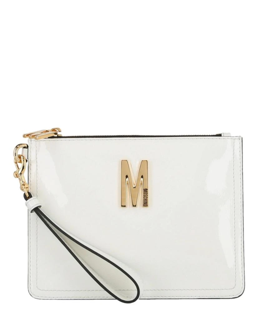 商品Moschino|Patent M-Logo Plaque Wristlet,价格¥1626,第1张图片