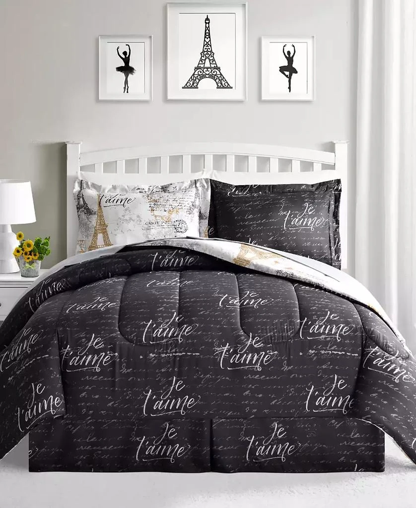 商品Fairfield Square Collection|Paris Gold Reversible 8 Pc. Comforter Sets, Exclusively at Macy’s,价格¥222,第2张图片详细描述