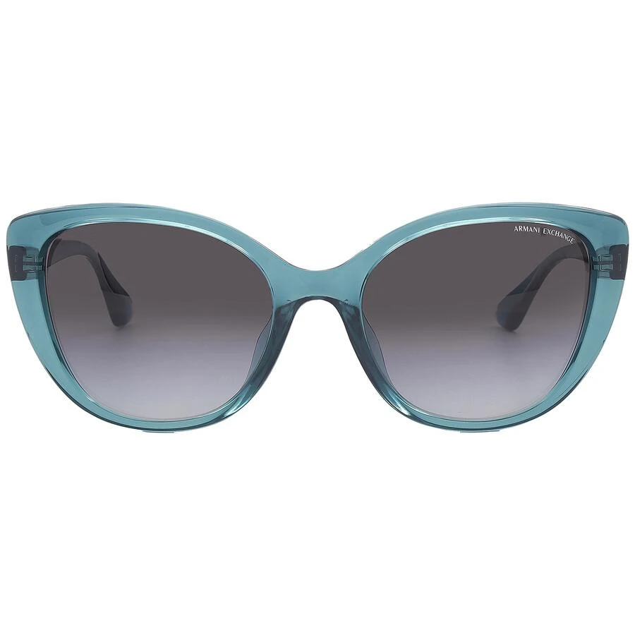 商品Armani Exchange|Armani Exchange Grey Gradient Cat Eye Ladies Sunglasses AX4111SU 82908G 54,价格¥230,第1张图片
