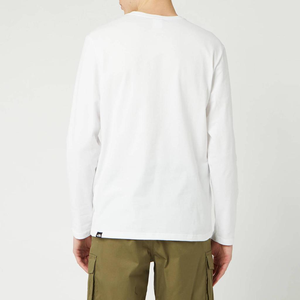 The North Face Men's Long Sleeve Fine T-Shirt - TNF White商品第2张图片规格展示
