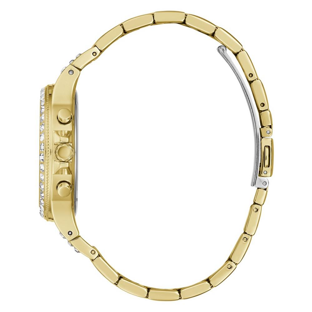 Women's Gold-Tone Stainless Steel Glitz Bracelet Multi-Function Watch 36mm商品第2张图片规格展示