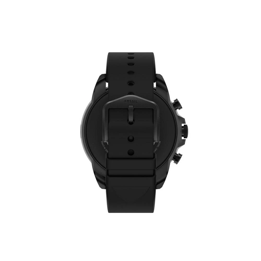 商品Fossil|Men's Gen 6 Black Silicone Strap Smartwatch 44mm,价格¥2235,第2张图片详细描述