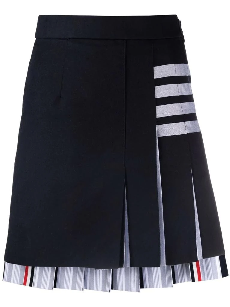 商品Thom Browne|THOM BROWNE 4-Bar pleated skirt,价格¥6370,第1张图片