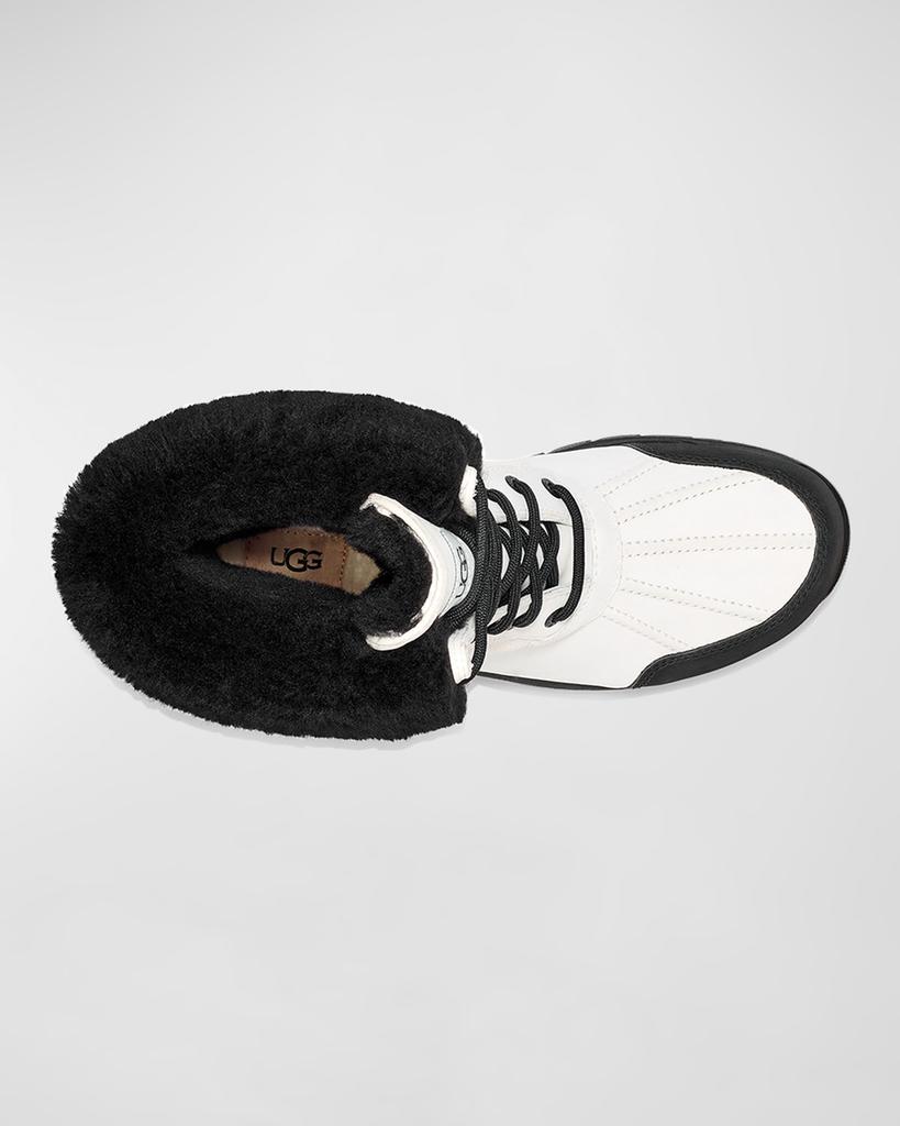 Men's Butte Waterproof Leather & Shearling Snow Boots商品第5张图片规格展示