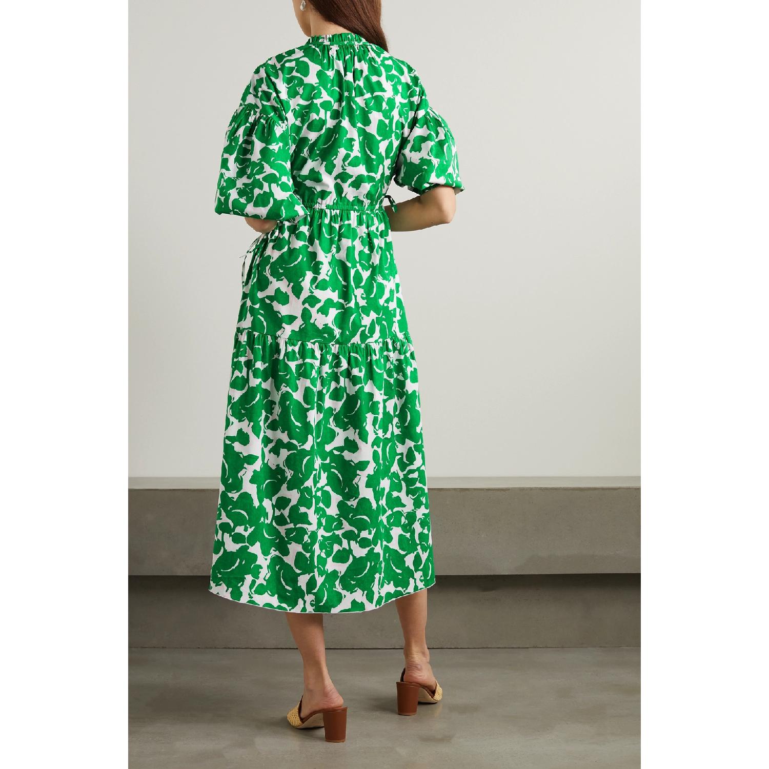 包邮包税【预售7天发货】 DIANE VON FURSTENBERG 23秋冬 女士 连衣裙 Artie 印花棉质混纺中长连衣裙 1647597309096783 DVFDL2R010FLNTG 商品第4张图片规格展示