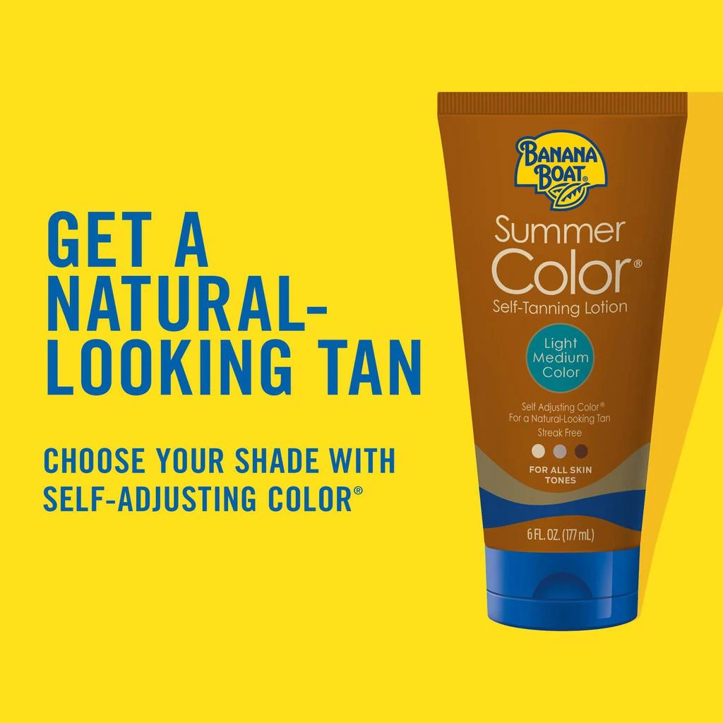 商品Banana Boat|Banana Boat Summer Color Self Tanning Lotion | Light Medium Color for All Skin Tones, Self Tanner Lotion, Sunless Tanning Lotion, Banana Boat Self Tanner, 6oz each Twin Pack,价格¥317,第2张图片详细描述