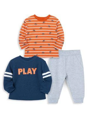 商品Little Me|Little Boy's 3-Piece Tee, Sweatshirt & Joggers Set,价格¥199,第3张图片详细描述