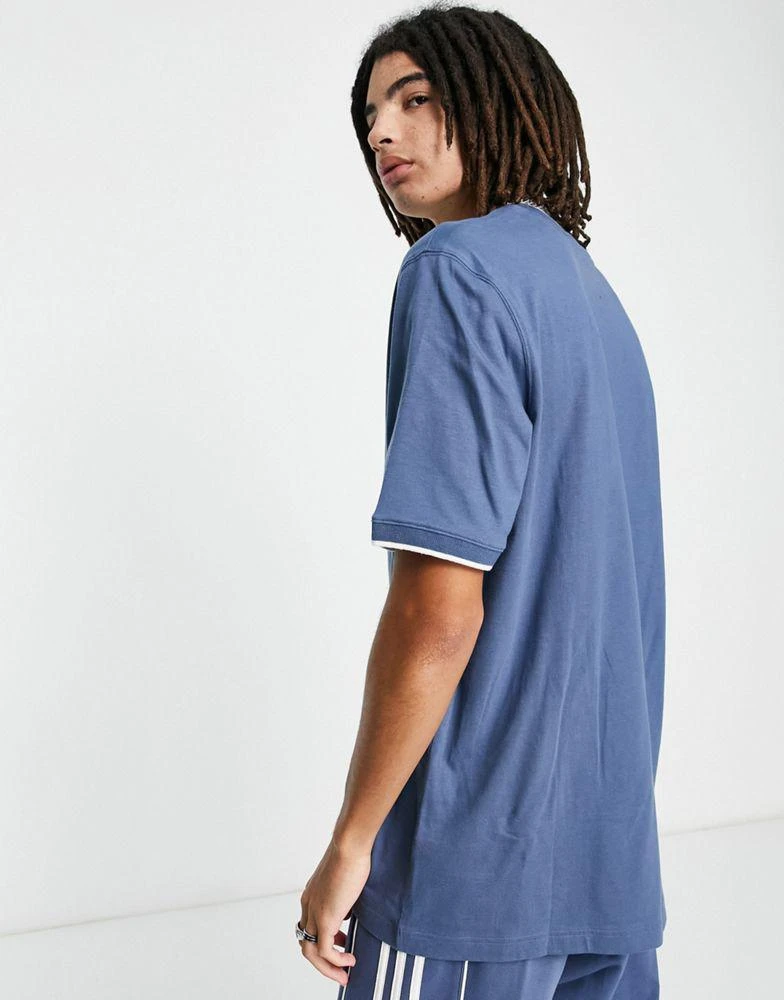 商品Adidas|adidas Originals Rekive three stripe t-shirt in blue,价格¥250,第2张图片详细描述