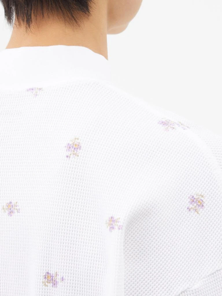 商品Martine Rose|Logo-print basketweave-cotton T-shirt,价格¥1090,第3张图片详细描述