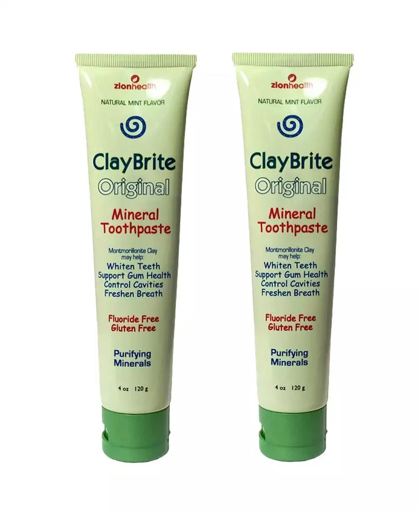 商品Zion Health|Claybrite Toothpaste For Superior Gum Health Set of 2 Pack, 8oz,价格¥105,第1张图片