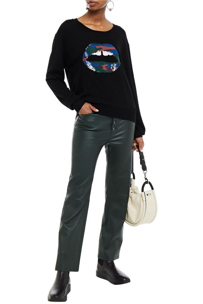 商品MARKUS LUPFER|Joey embellished jacquard-knit merino wool sweater,价格¥1600,第6张图片详细描述