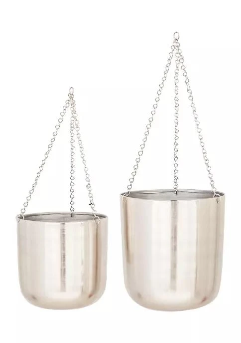 商品Monroe Lane|Lane Glam Metal Planter   Set Of 2,价格¥892,第1张图片