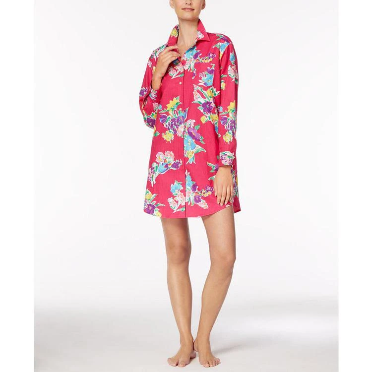 商品Ralph Lauren|Cotton Sateen Sleepshirt,价格¥163,第1张图片