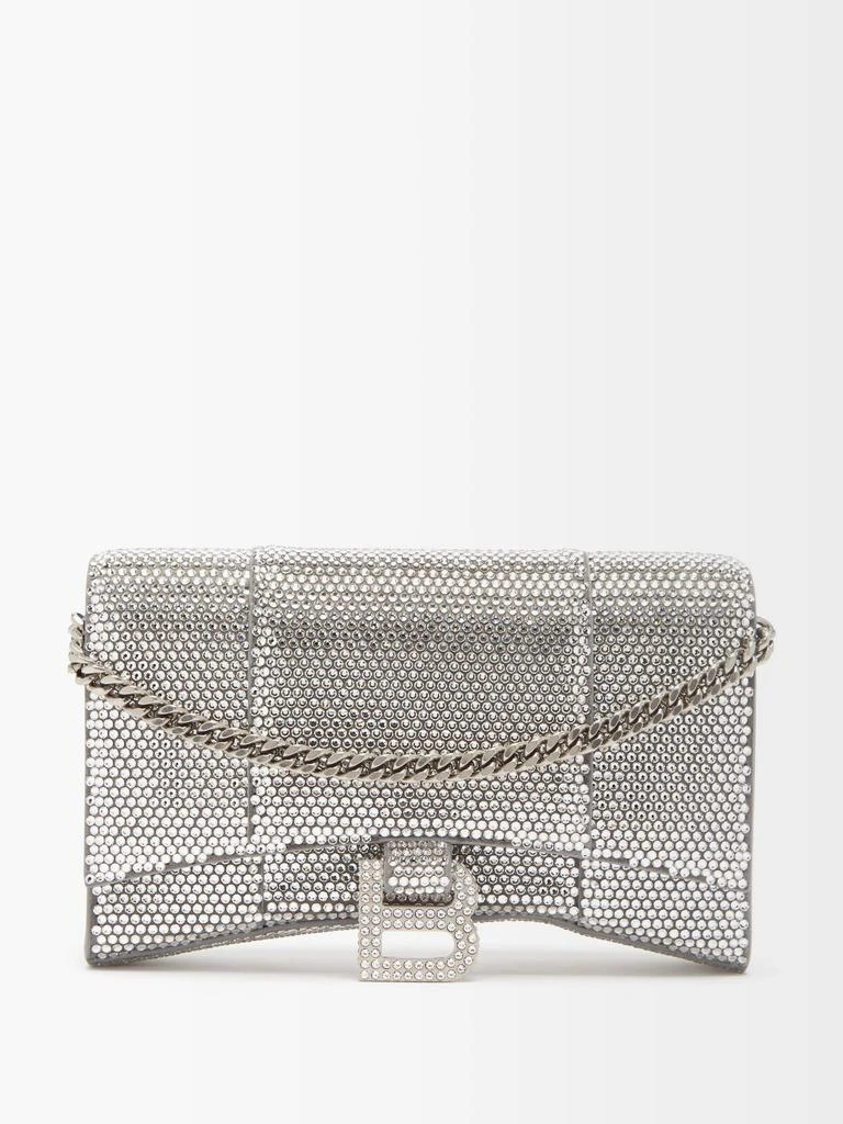 商品Balenciaga|Hourglass crystal-embellished cross-body bag,价格¥36158,第1张图片