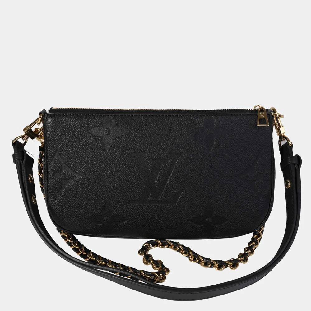 商品[二手商品] Louis Vuitton|Louis Vuitton Black Monogram Leather Empreinte Multi-Pochette Accessoires Shoulder Bag ,价格¥21349,第3张图片详细描述