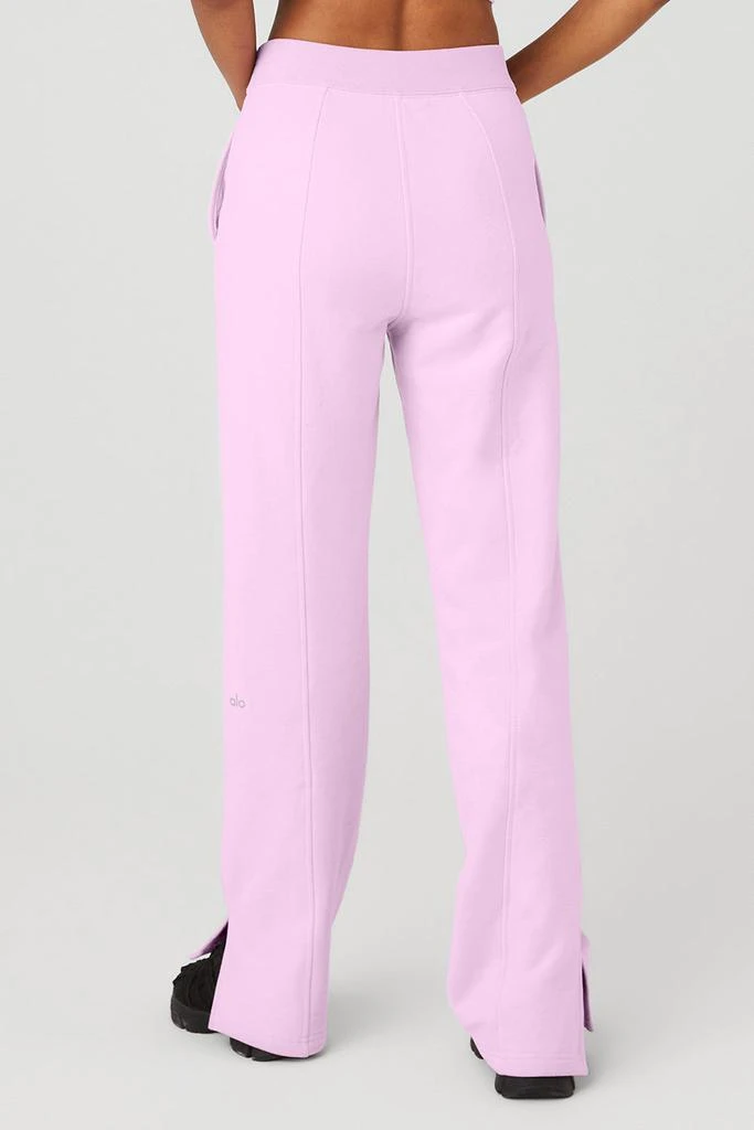 商品Alo|High-Waist Free Time Straight Leg Sweatpant - Sugarplum Pink,价格¥760,第2张图片详细描述