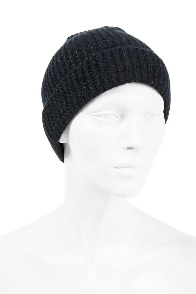 商品N.PEAL|Metallic ribbed cashmere beanie,价格¥291,第2张图片详细描述