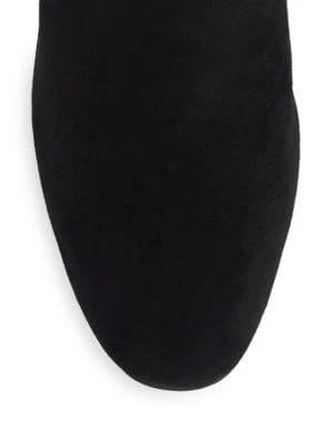 商品Stuart Weitzman|女士 绒面高跟过膝长筒靴 黑色,价格¥1687,第5张图片详细描述