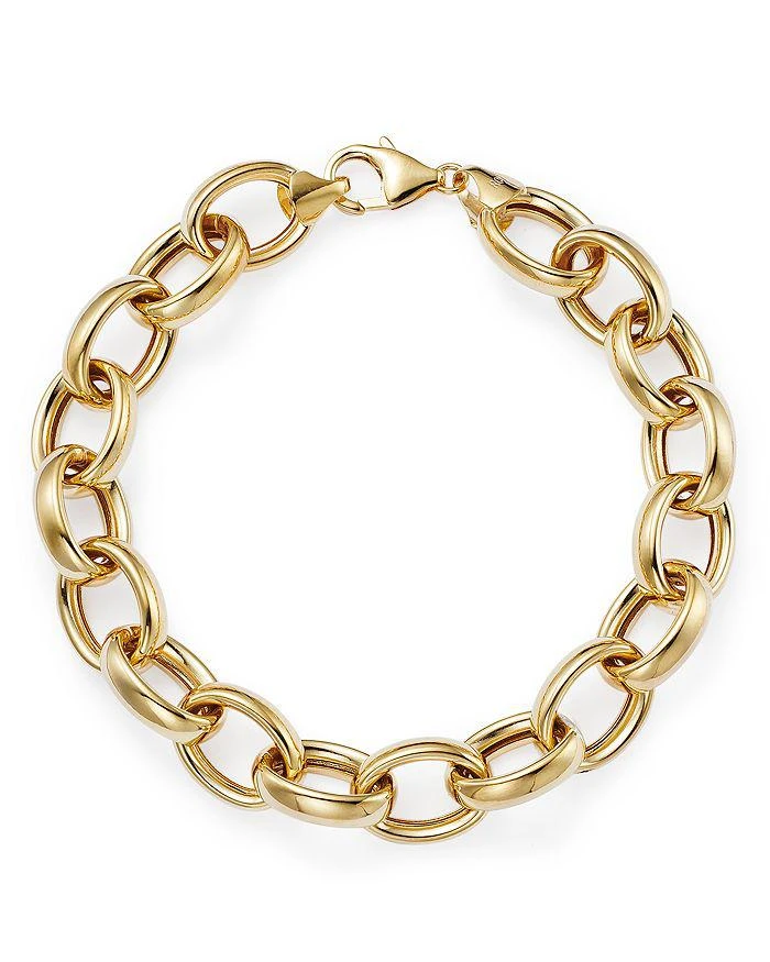 商品Bloomingdale's|Thick Oval Link Chain Bracelet in 14K Yellow Gold - Exclusive,价格¥34172,第1张图片详细描述