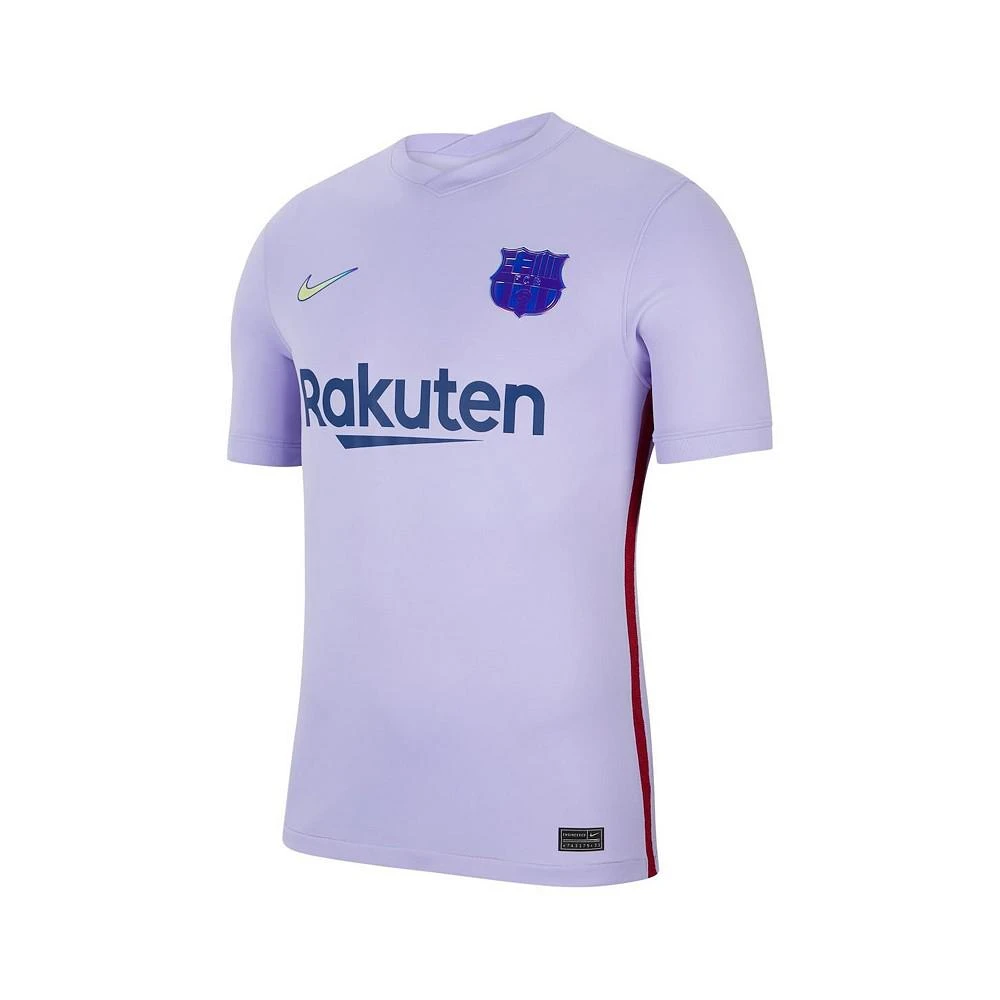 商品NIKE|Men's Lionel Messi Purple Barcelona 2021/22 Away Stadium Replica Player Jersey,价格¥687,第3张图片详细描述