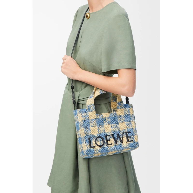 商品Loewe|LOEWE罗意威 Font 小号拉菲草手提包,价格¥10036,第5张图片详细描述