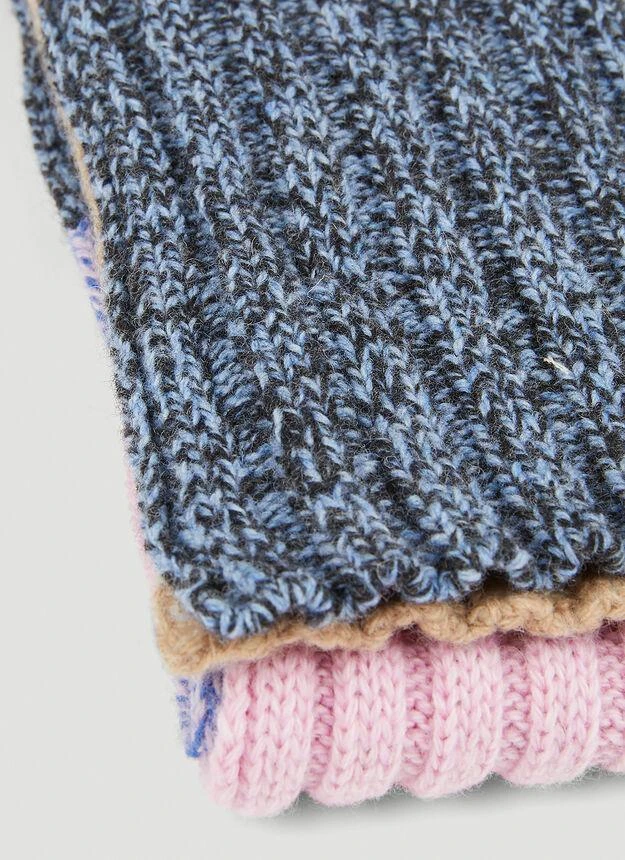 商品Ganni|Ribbed Thin Scarf in Blue,价格¥432,第4张图片详细描述